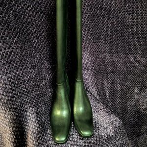 Never Worn Black Genuine Leather Knee High Boots